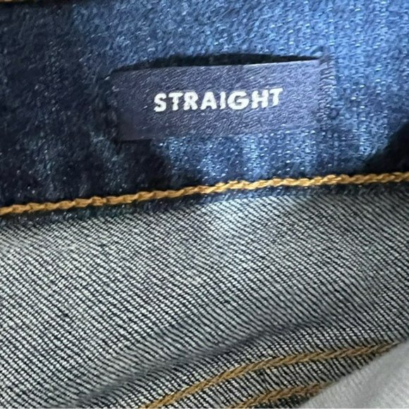 J. Crew Mercantile Dark Wash Distressed Straight Leg Jeans Size 28/32 - Picture 4 of 14